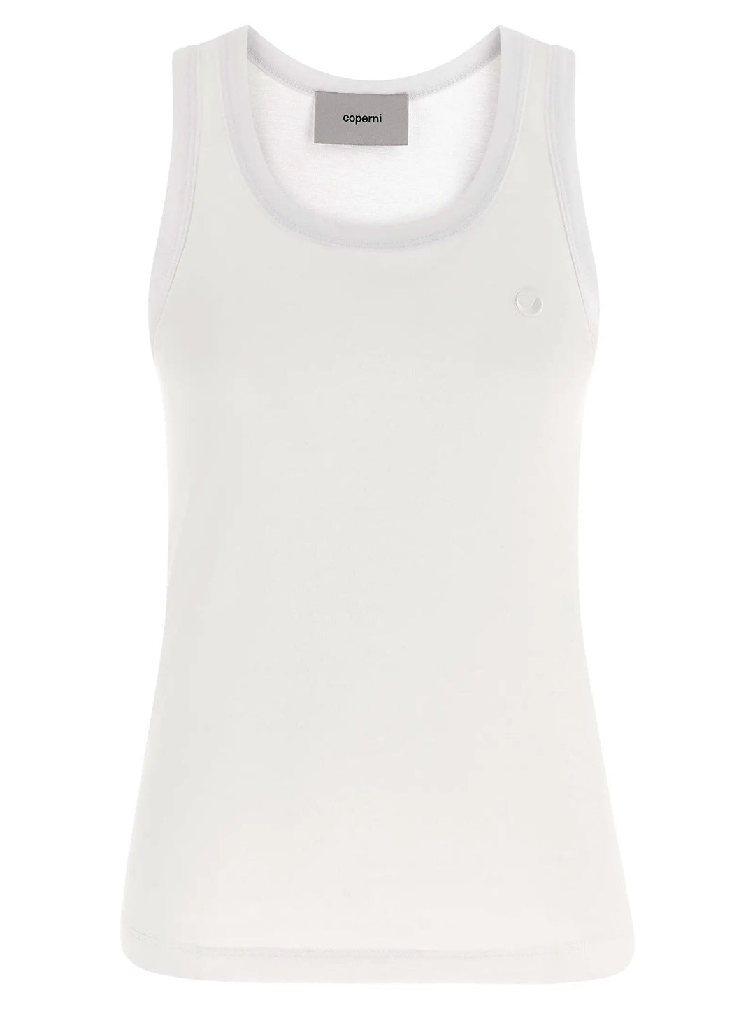 Coperni White Cotton Sleeveles T-Shirt