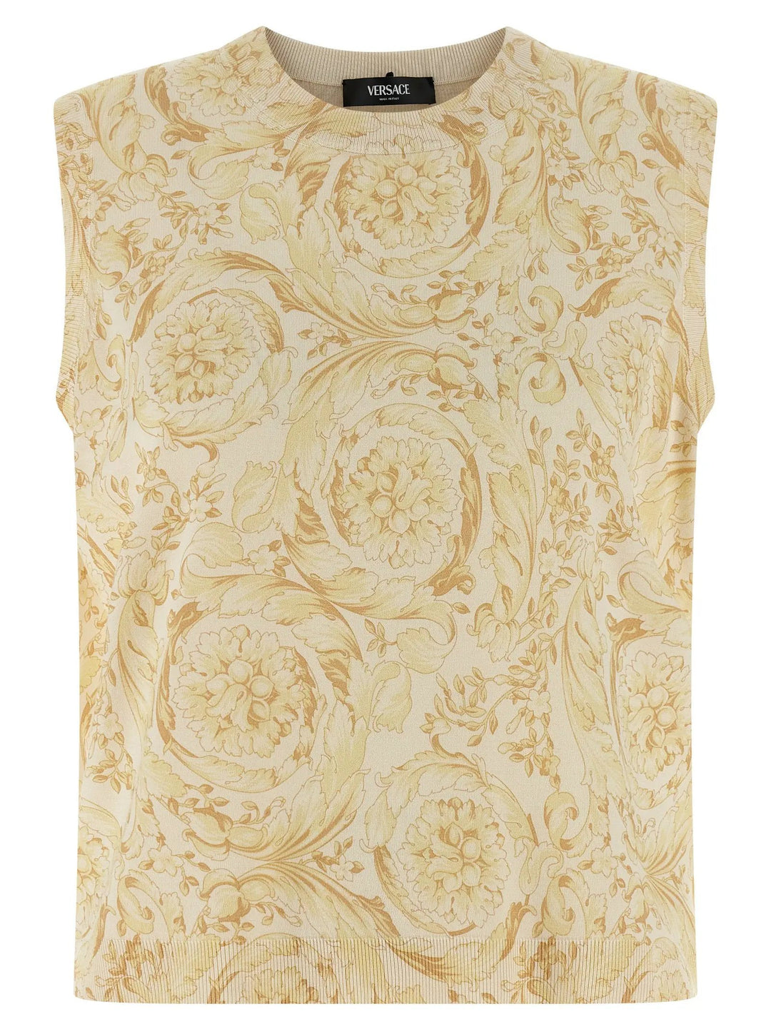 Versace Bicolor Silk Sleeveless Jacket