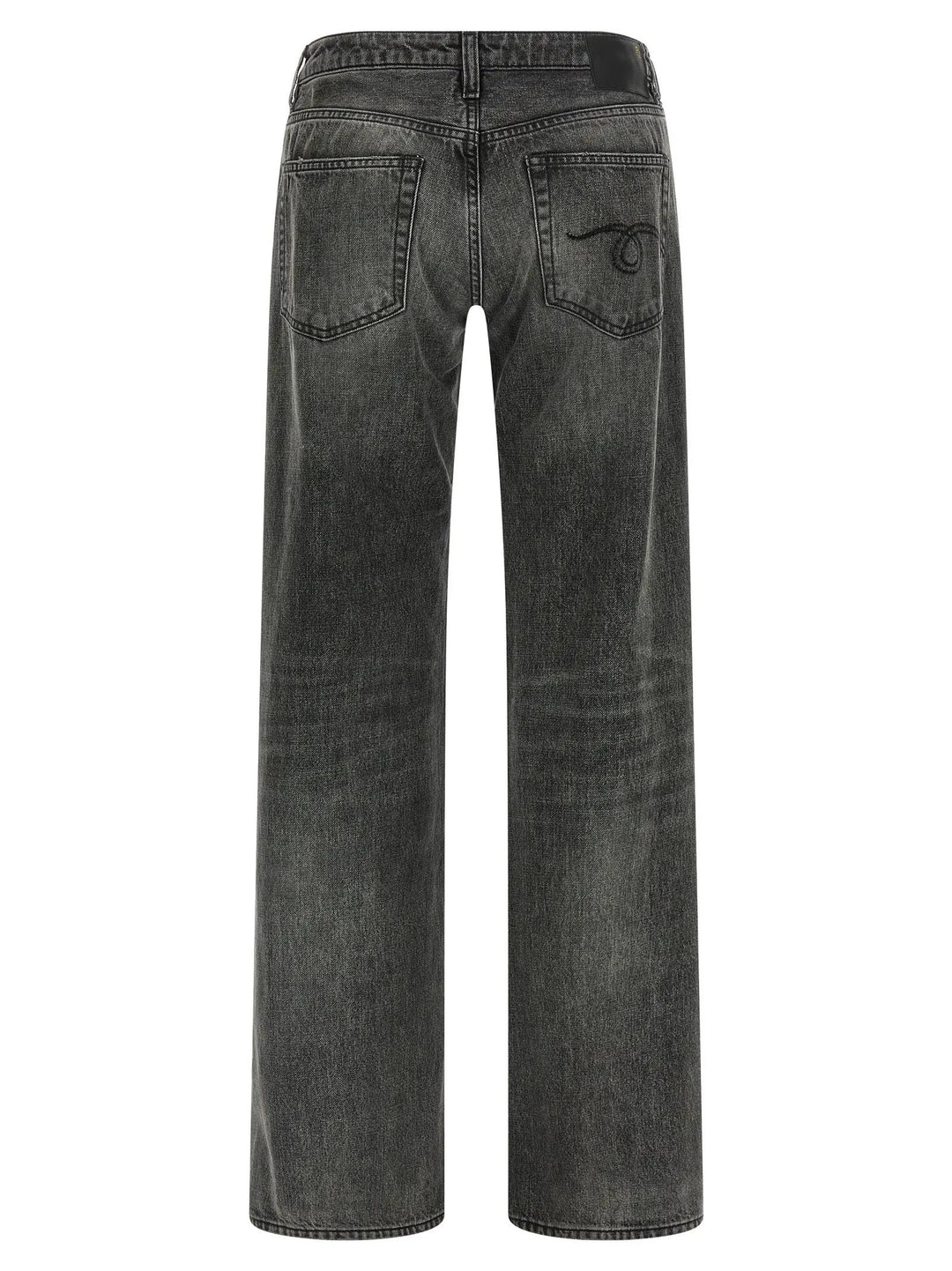 R13 Gray Cotton Straight-Leg Jeans