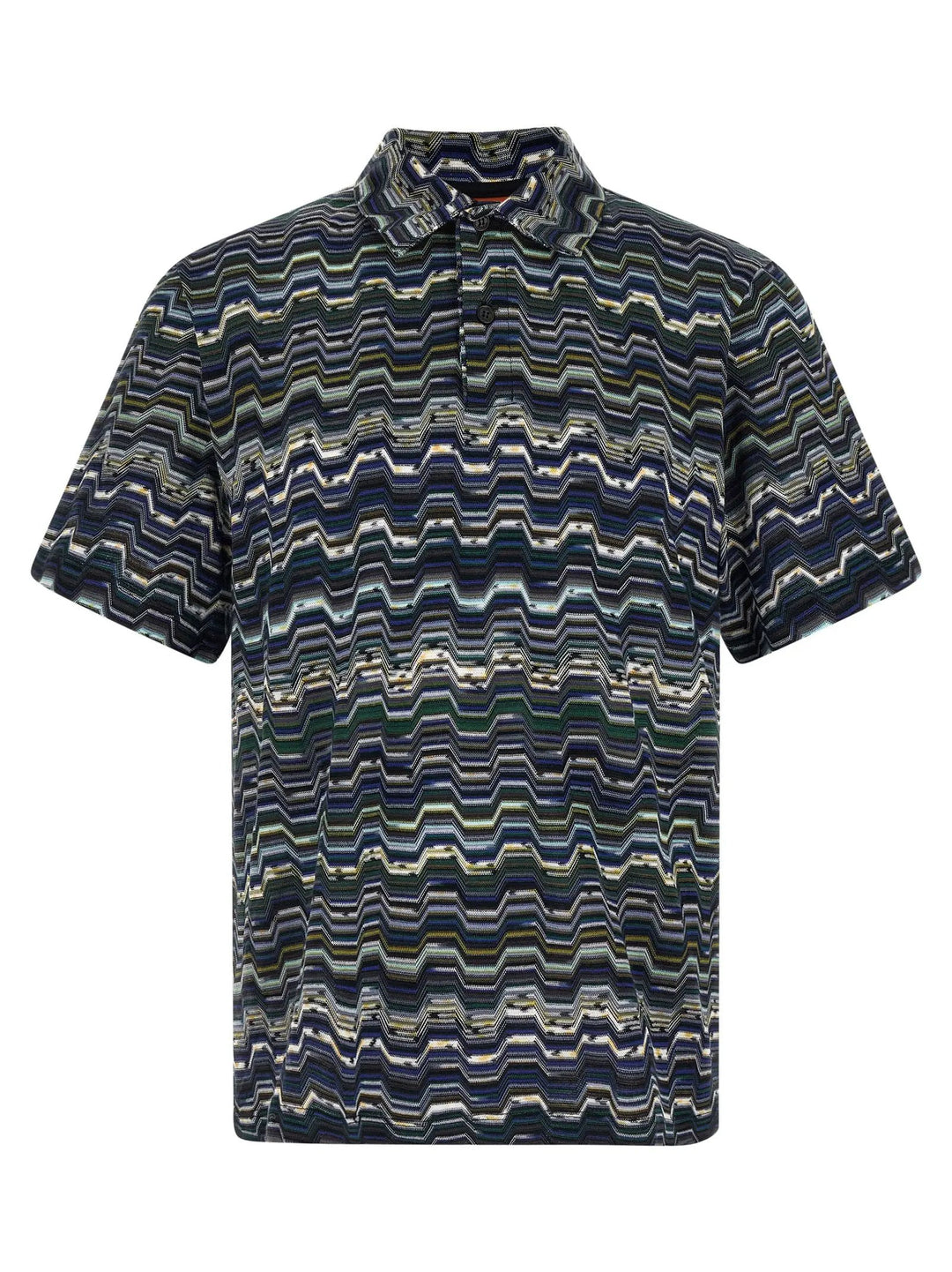 Missoni Blue Cotton Polo Shirt