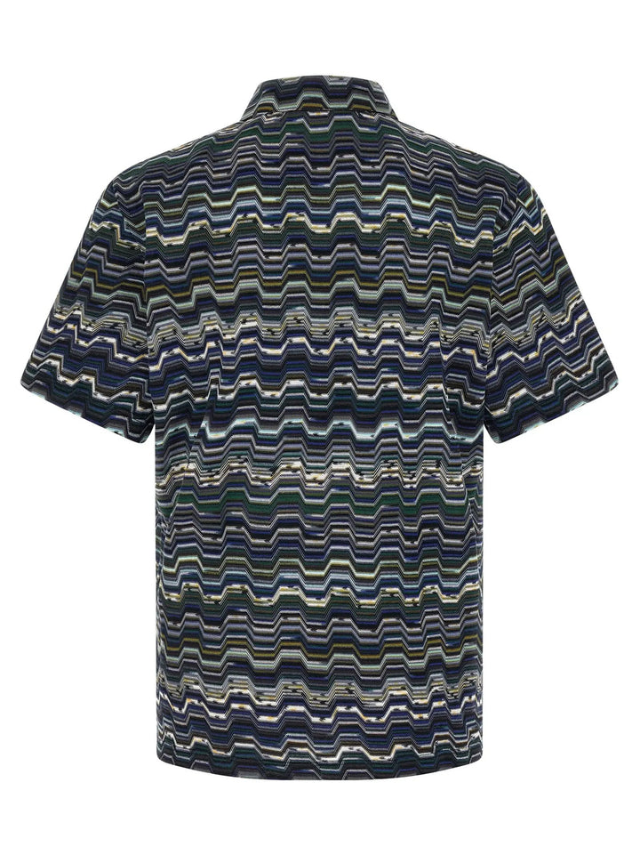 Missoni Blue Cotton Polo Shirt