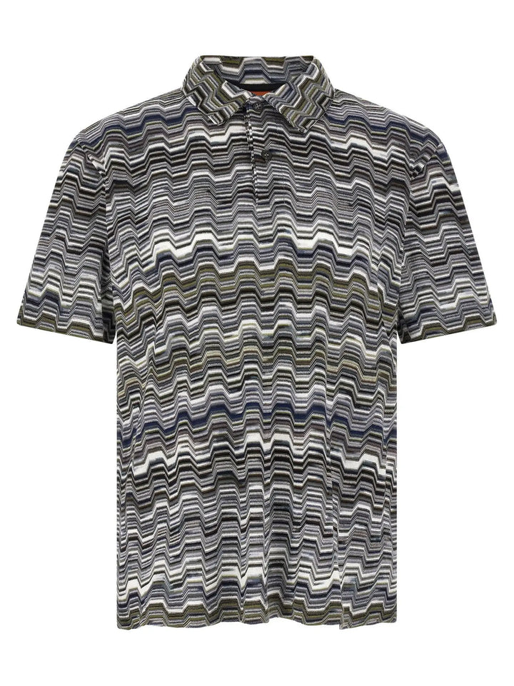 Missoni Bicolor Cotton Polo Shirt