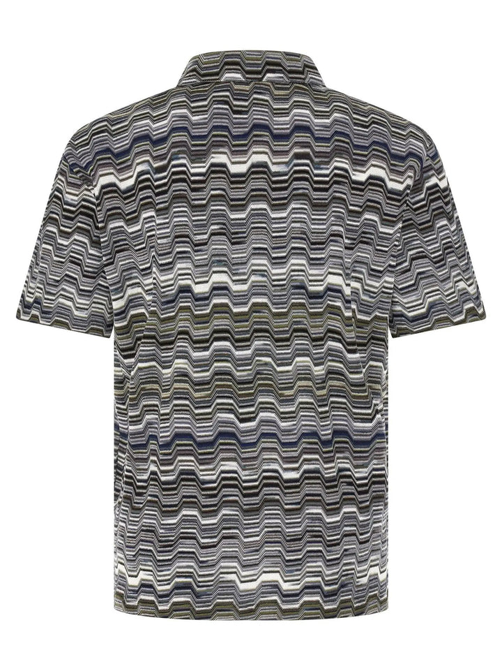 Missoni Bicolor Cotton Polo Shirt