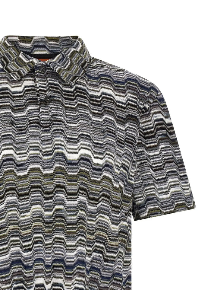 Missoni Bicolor Cotton Polo Shirt