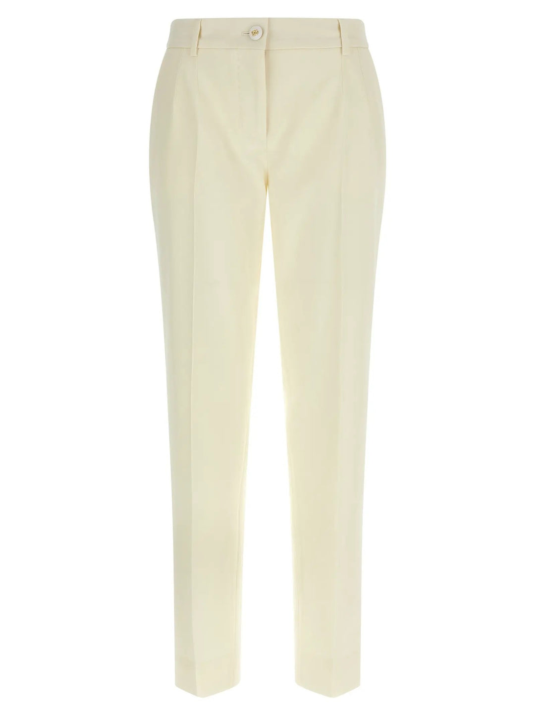 Dolce &amp; Gabbana White Virgin Wool Dress Pants