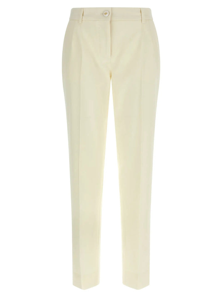 Dolce &amp; Gabbana White Virgin Wool Dress Pants