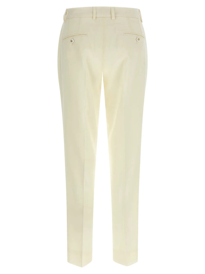 Dolce &amp; Gabbana White Virgin Wool Dress Pants