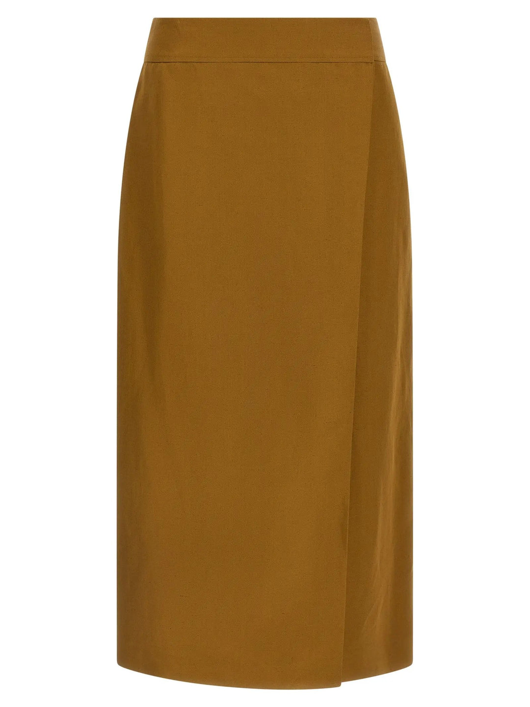 Alberto Biani Brown Viscose Midi Skirt