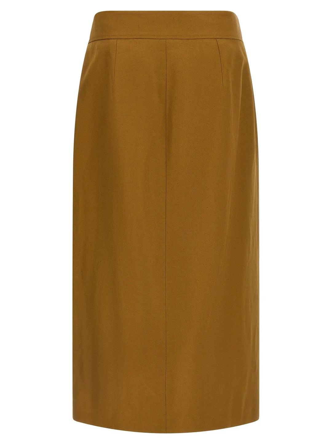 Alberto Biani Brown Viscose Midi Skirt