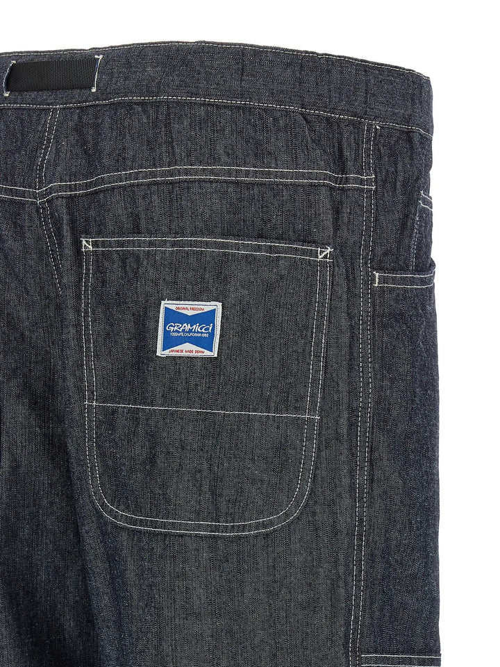 Gramicci Blue Cotton Straight-Leg Jeans