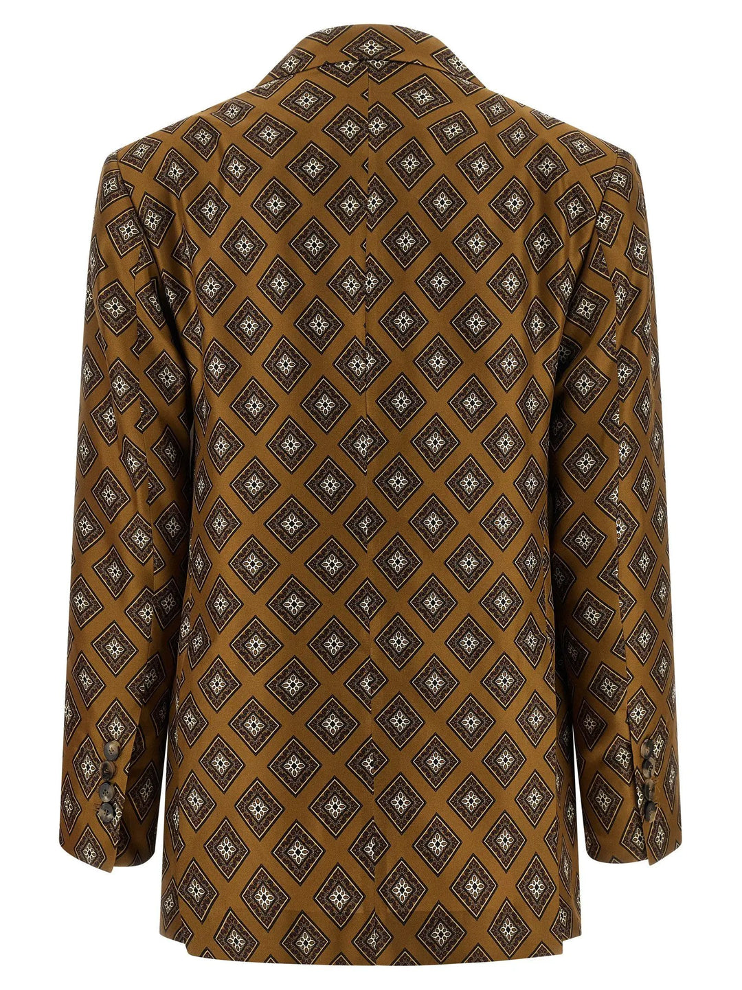 Alberto Biani Brown Silk Blazer