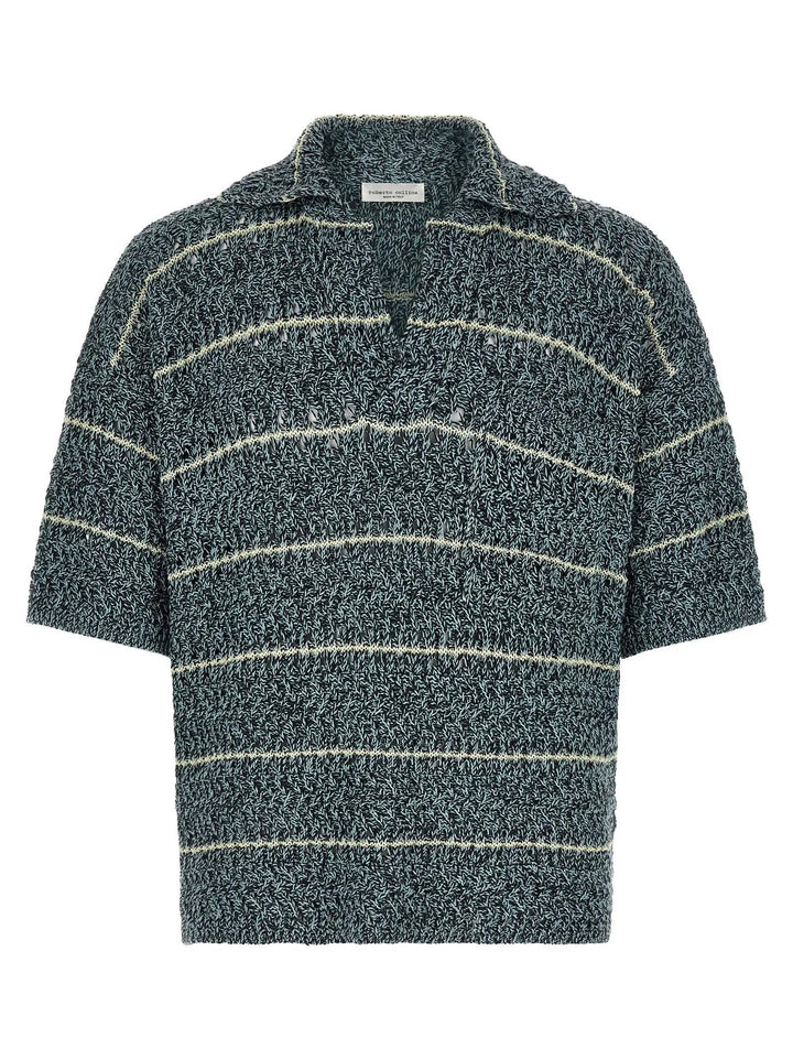 Roberto Collina Multicolor Cotton Polo Shirt