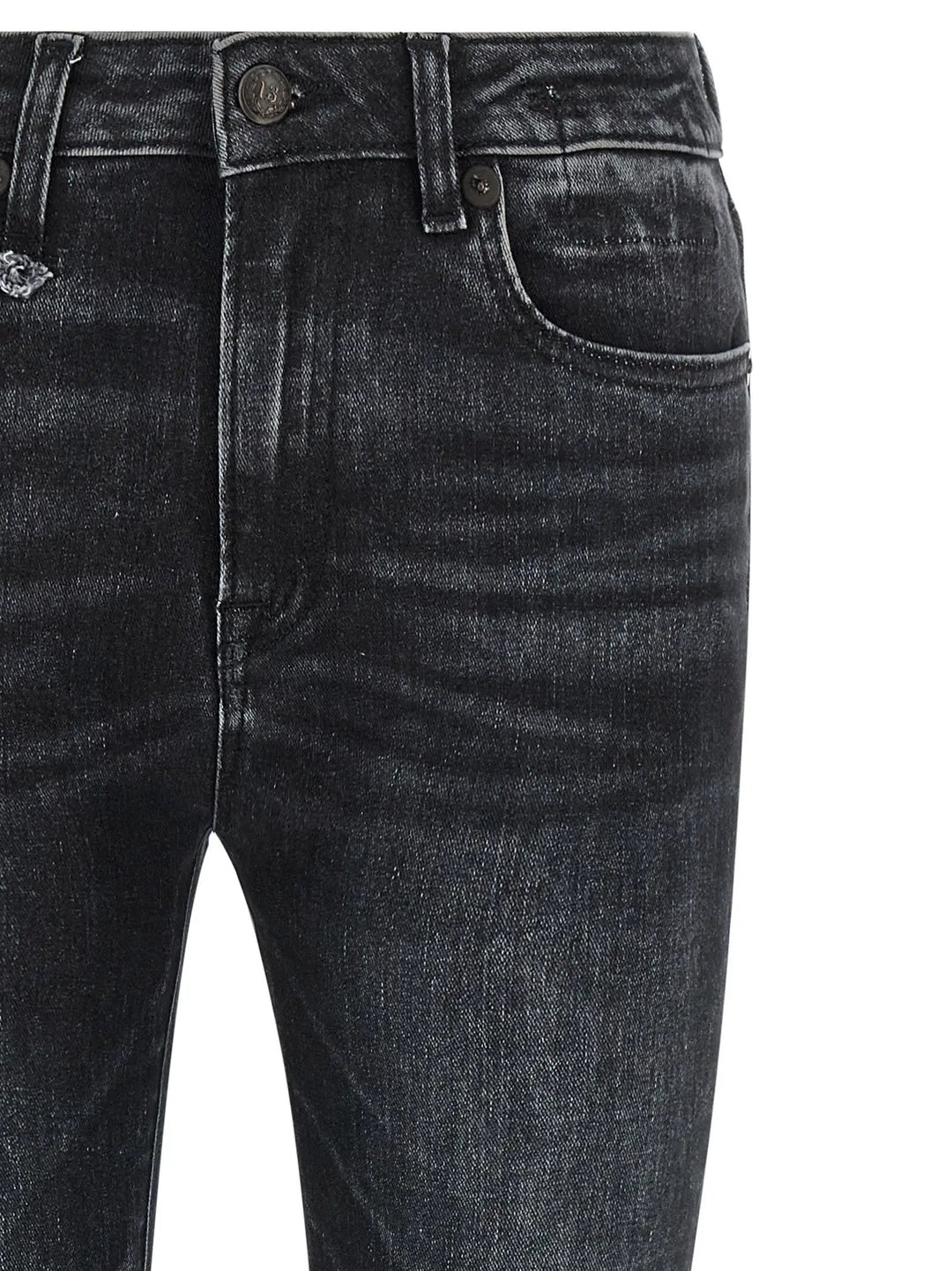 R13 Black Cotton Jeans Denim