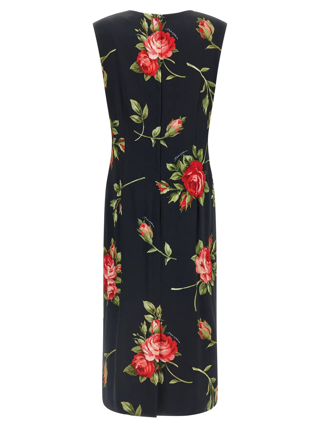 Dolce &amp; Gabbana Black Viscose Midi Dress