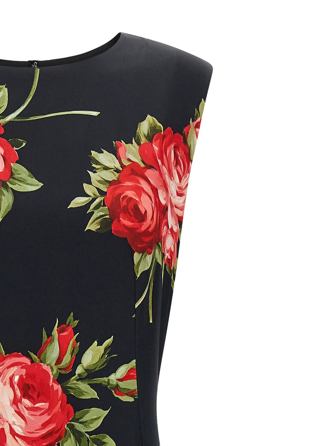 Dolce &amp; Gabbana Black Viscose Midi Dress