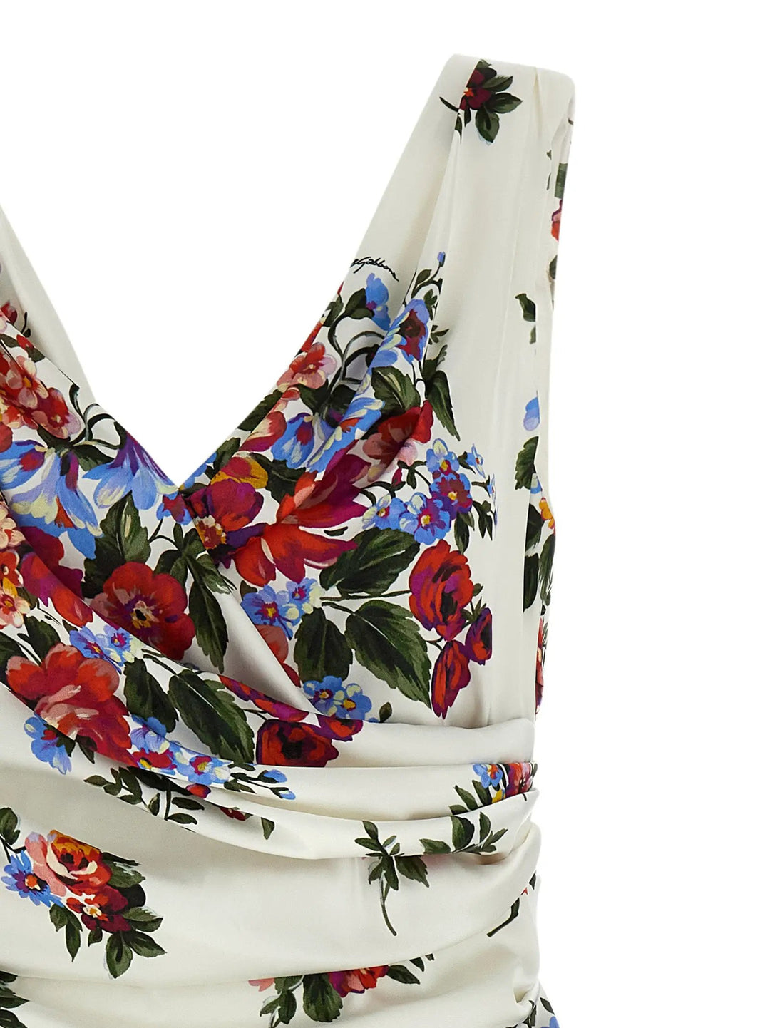 Dolce &amp; Gabbana White Viscose Midi Dress