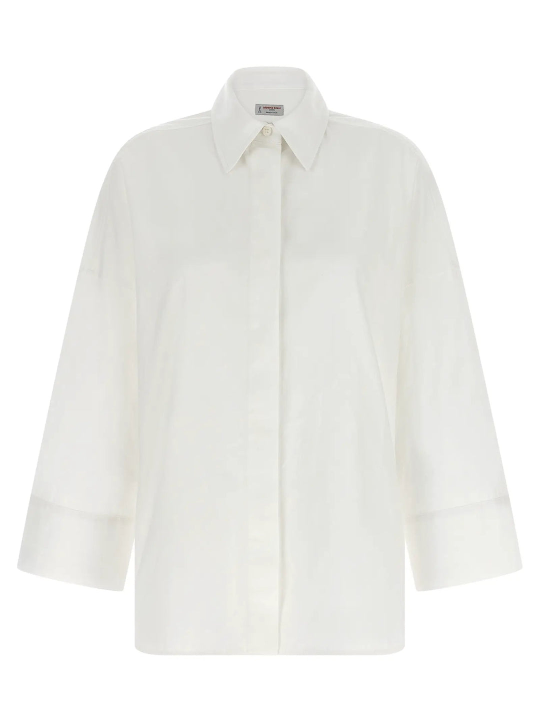 Alberto Biani White Cotton Blouse