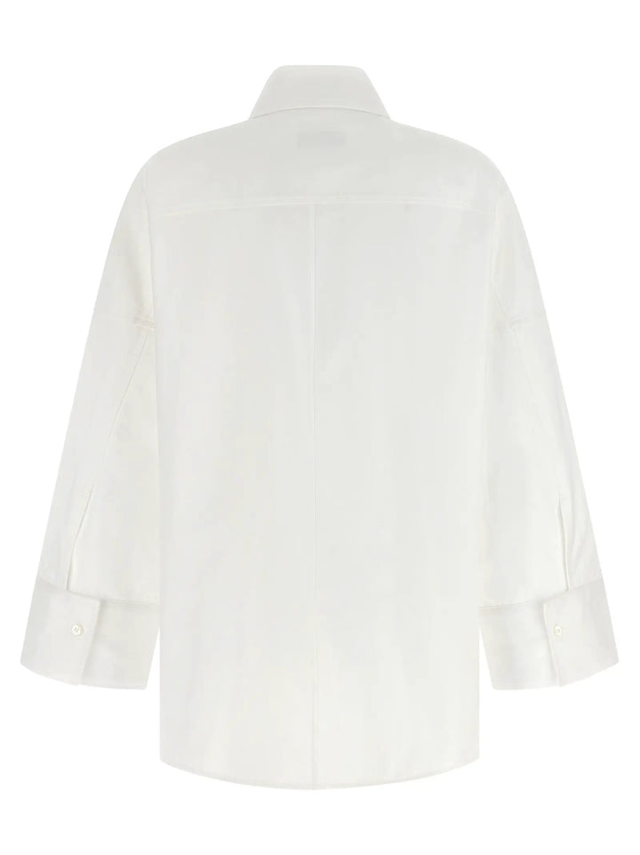 Alberto Biani White Cotton Blouse