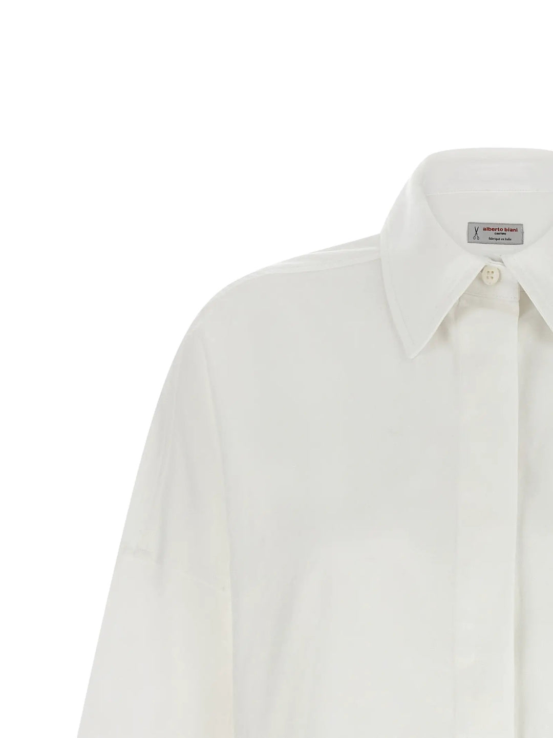 Alberto Biani White Cotton Blouse