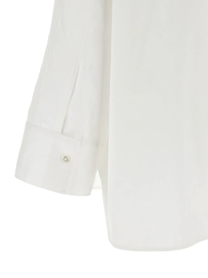 Alberto Biani White Cotton Blouse