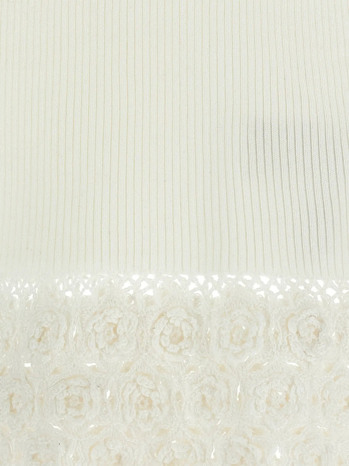 Ganni White Organic Cotton Sleeveless Jacket