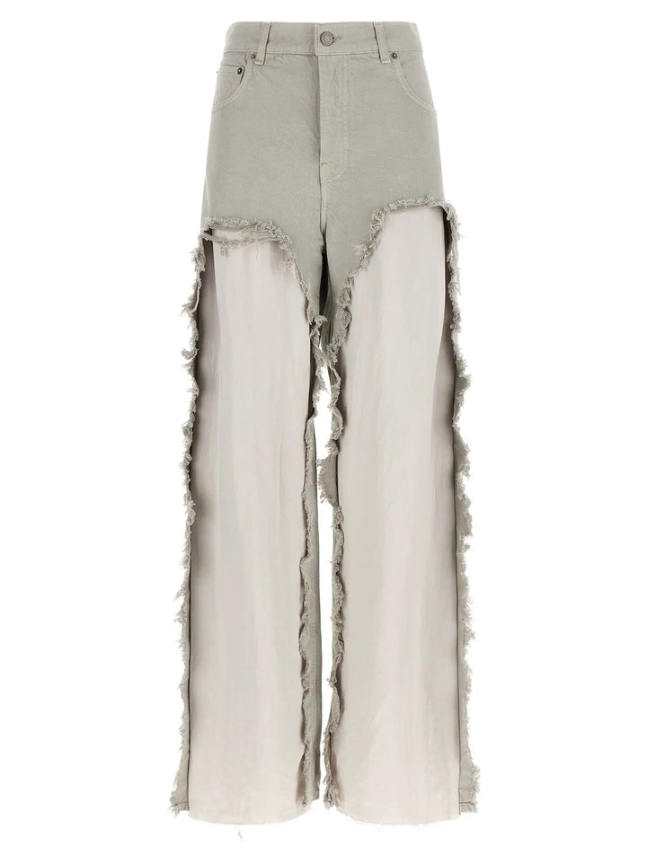 Haikure Gray Cotton Flared Jeans
