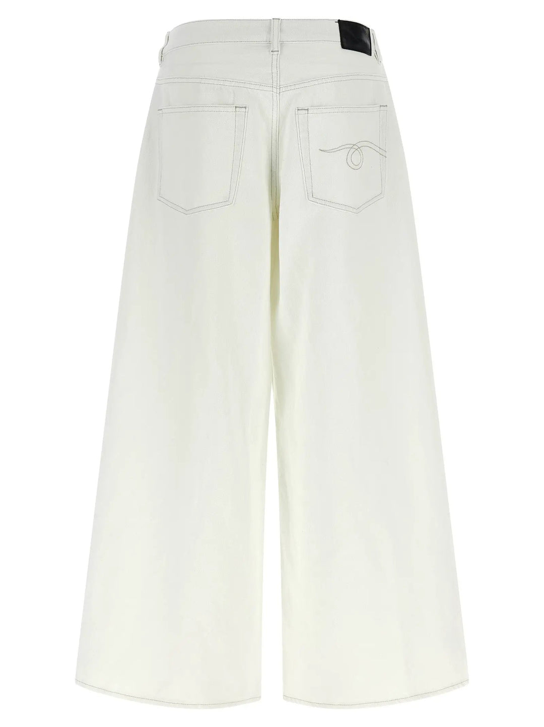 R13 White Cotton Jeans Denim