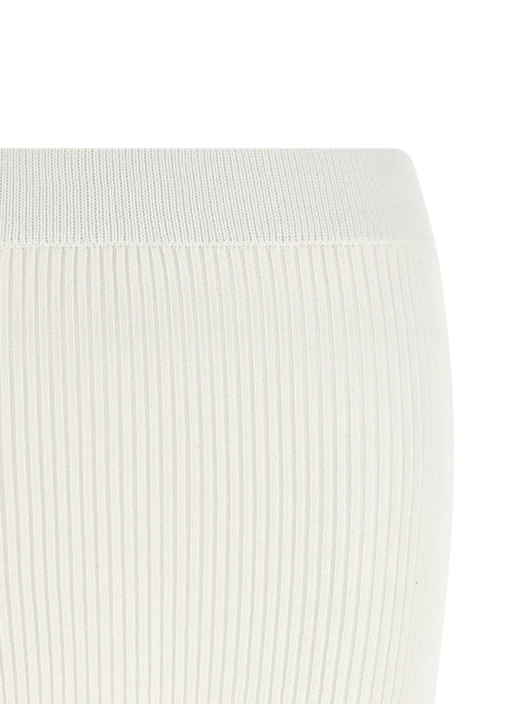 Ganni White Organic Cotton Midi Skirt