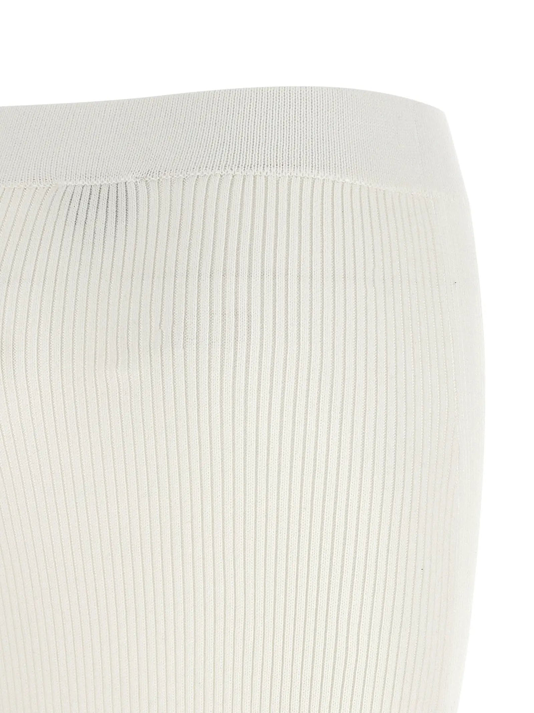 Ganni White Organic Cotton Midi Skirt