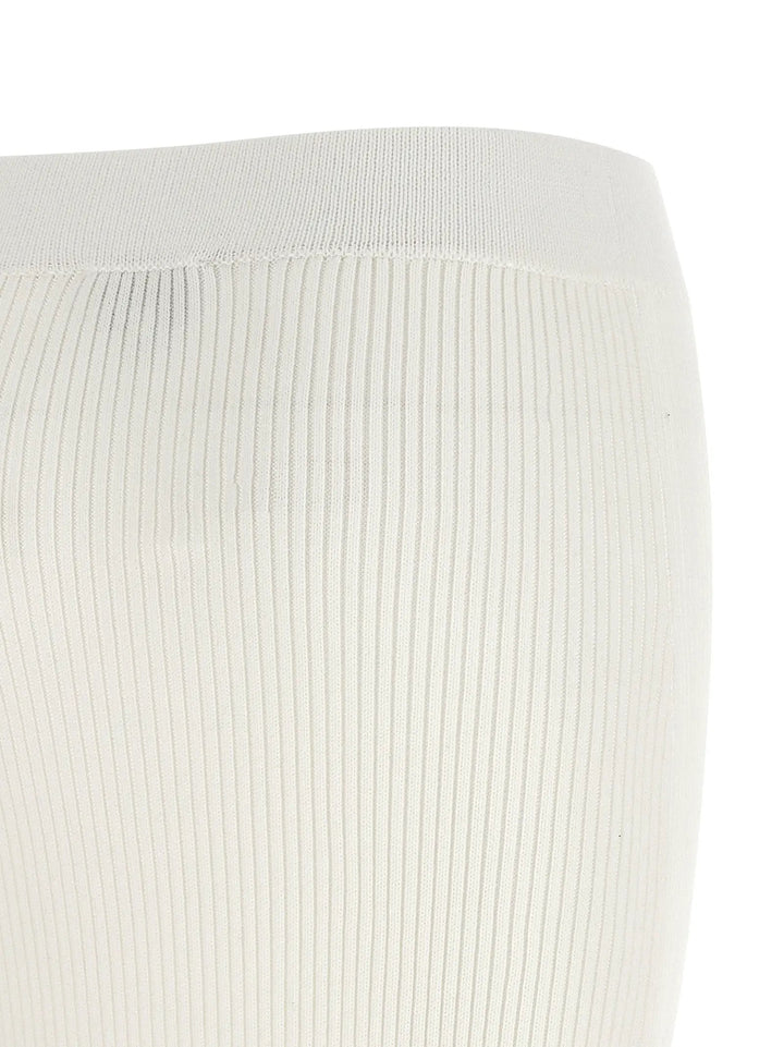 Ganni White Organic Cotton Midi Skirt