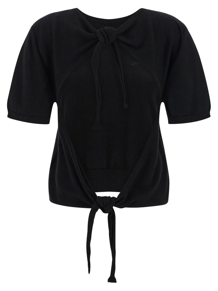 Ganni Black Organic Cotton Cardigan