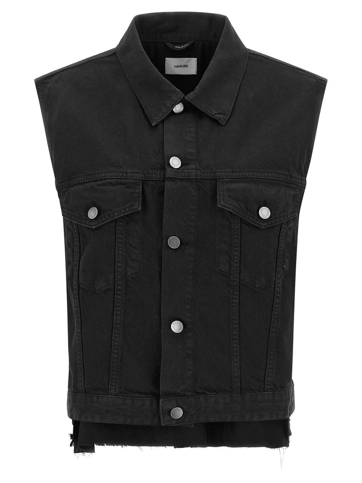 Haikure Sample Sale | Haikure Black Cotton Sleeveless Jacket - | Designer outlet