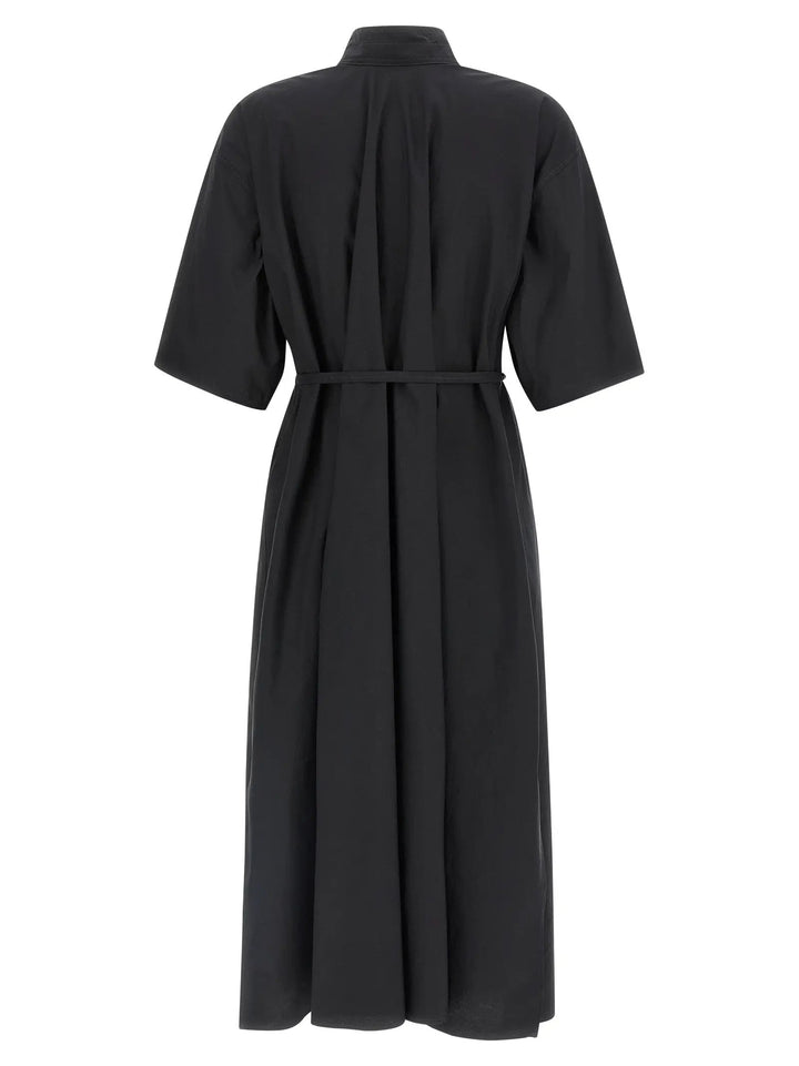 Lemaire Black Cotton Midi Dress