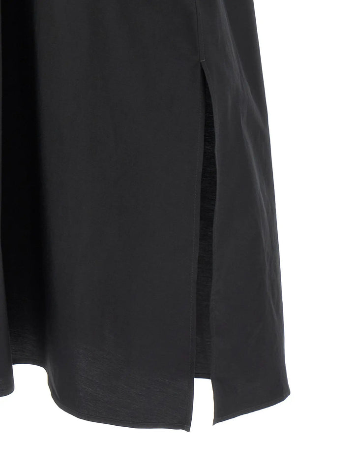 Lemaire Black Cotton Midi Dress