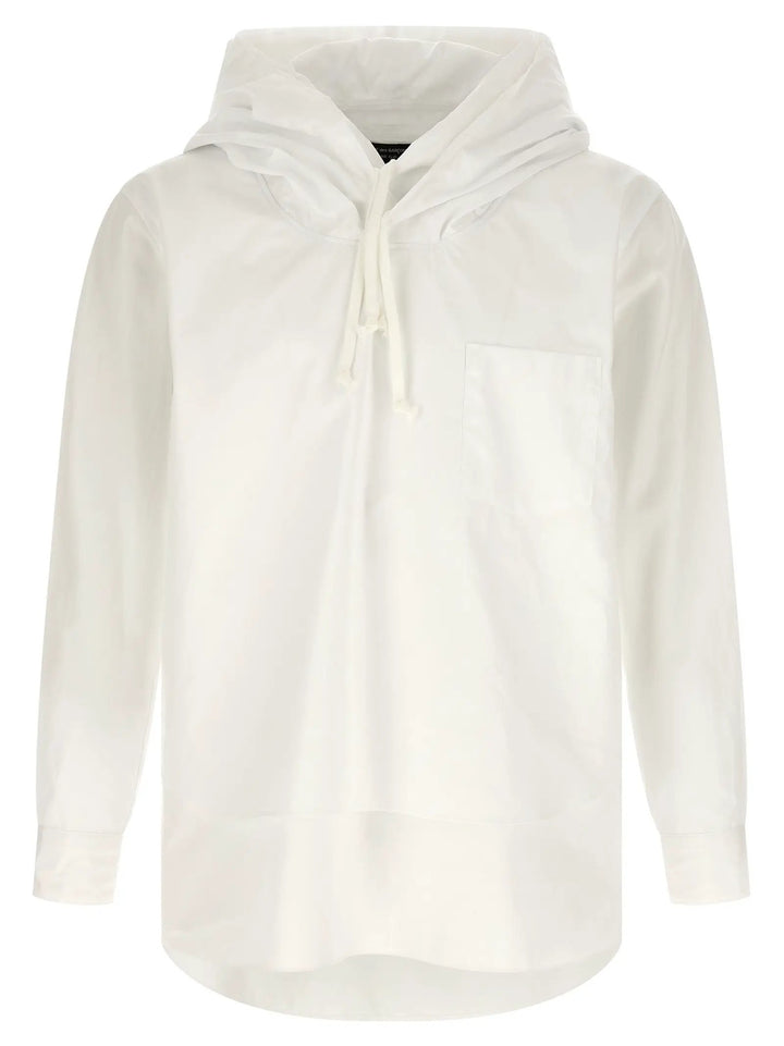 Comme Des Garçons White Cotton Blouse