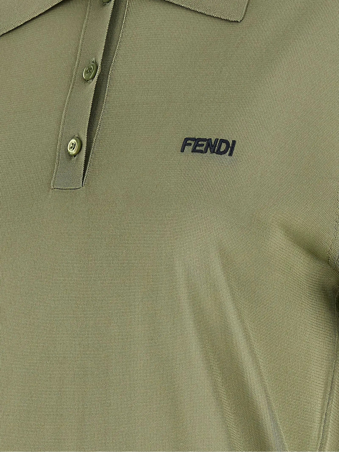 Fendi Bicolor Viscose Polo Shirt