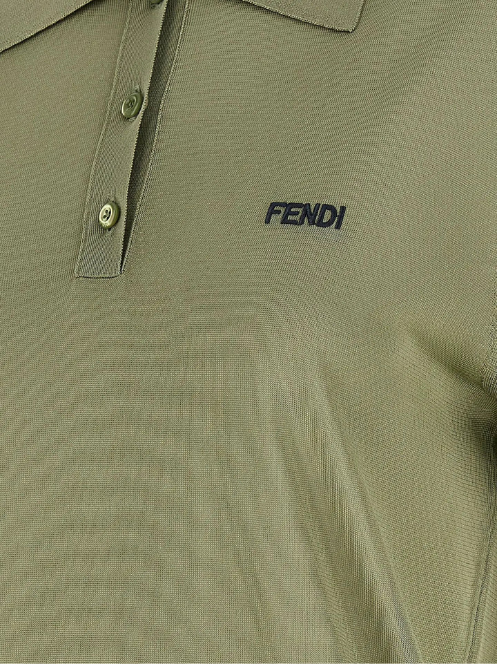 Fendi Bicolor Viscose Polo Shirt