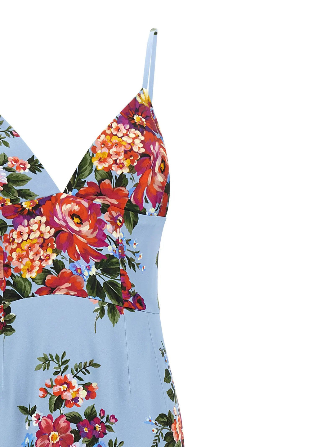 Dolce &amp; Gabbana Blue Viscose Midi Dress