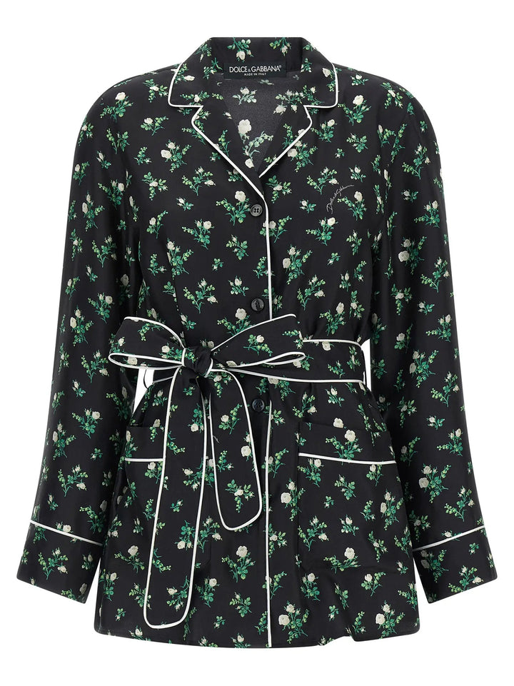 Dolce &amp; Gabbana Black Silk Blouse