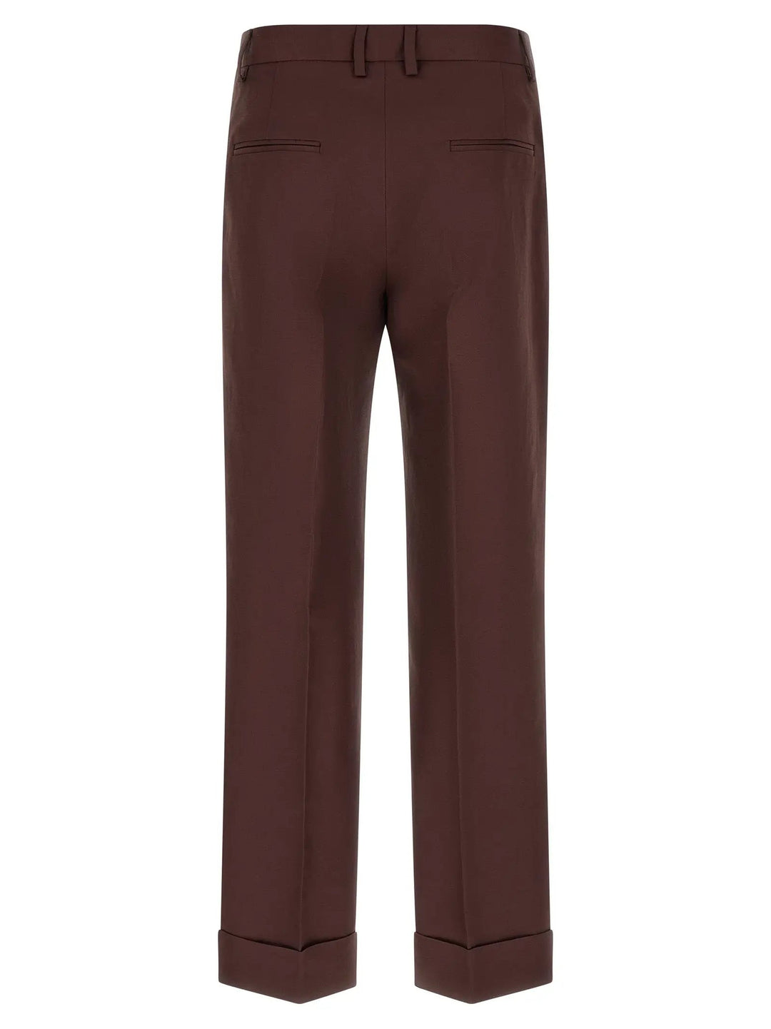 Alberto Biani Brown Viscose Casual Pants