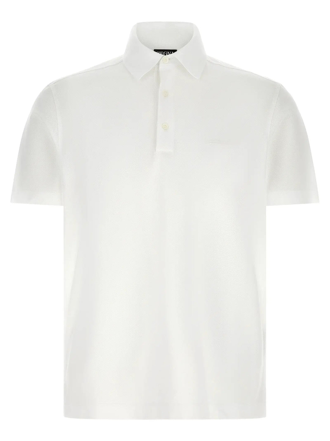 ZEGNA White Cotton Polo Shirt