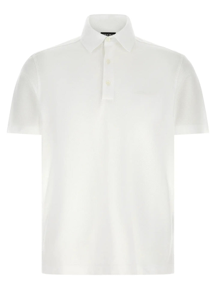 ZEGNA White Cotton Polo Shirt