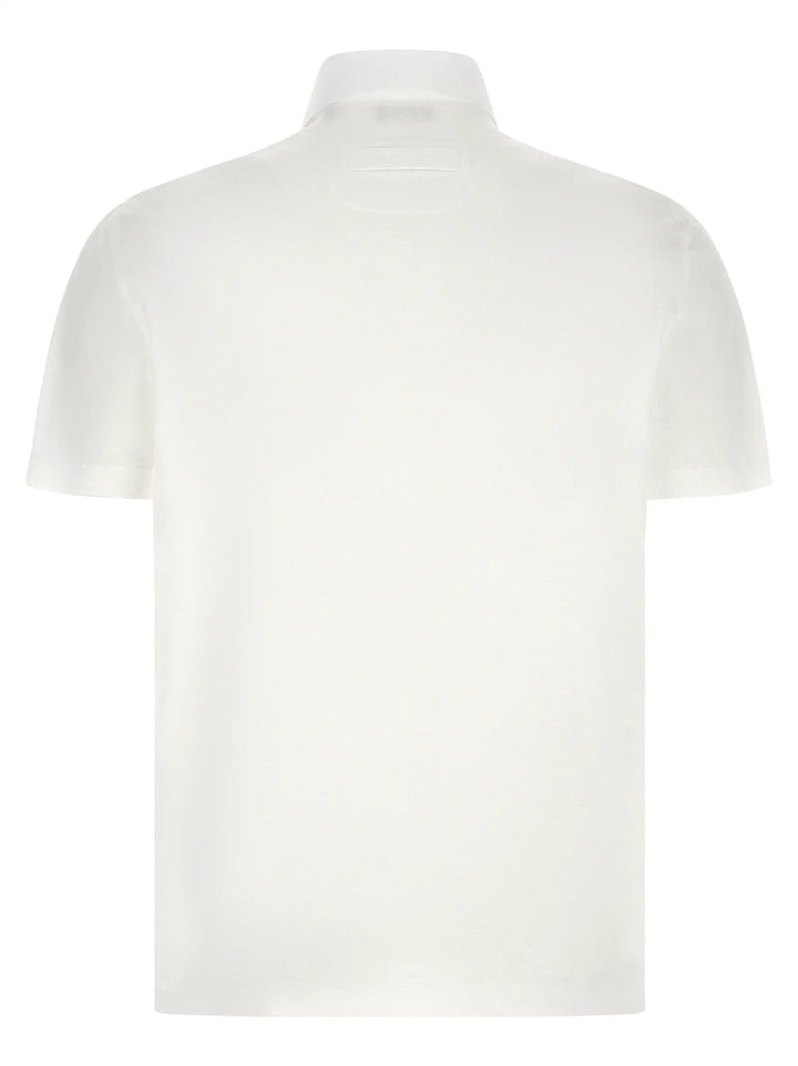 ZEGNA White Cotton Polo Shirt