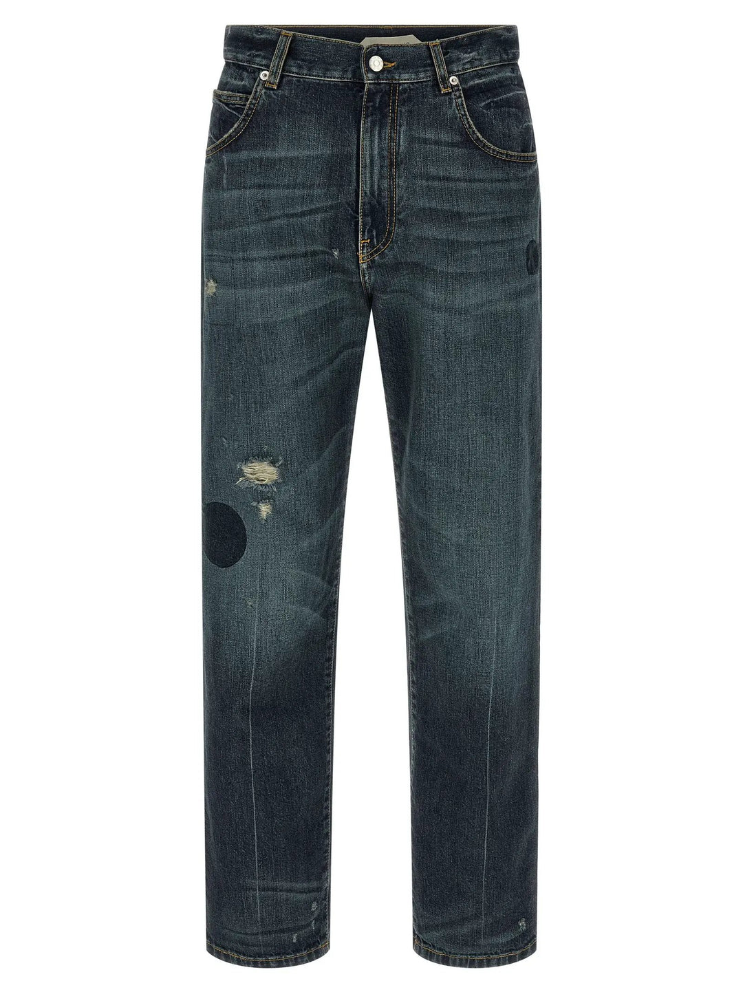 Namacheko Sample Sale | Namacheko Blue Cotton Straight-Leg Jeans - | Designer outlet