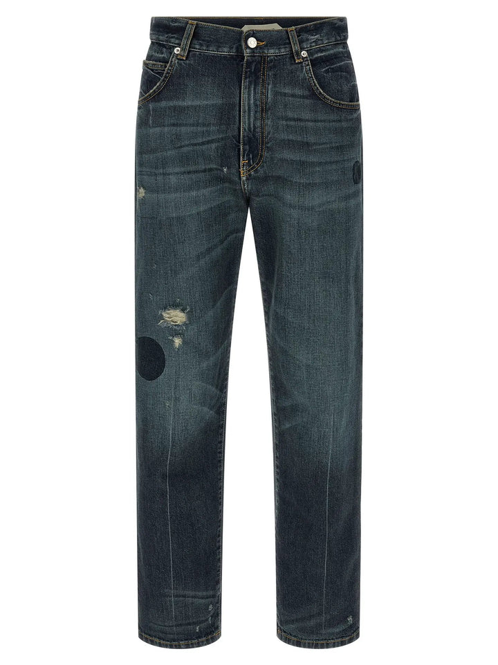 Namacheko Sample Sale | Namacheko Blue Cotton Straight-Leg Jeans - | Designer outlet