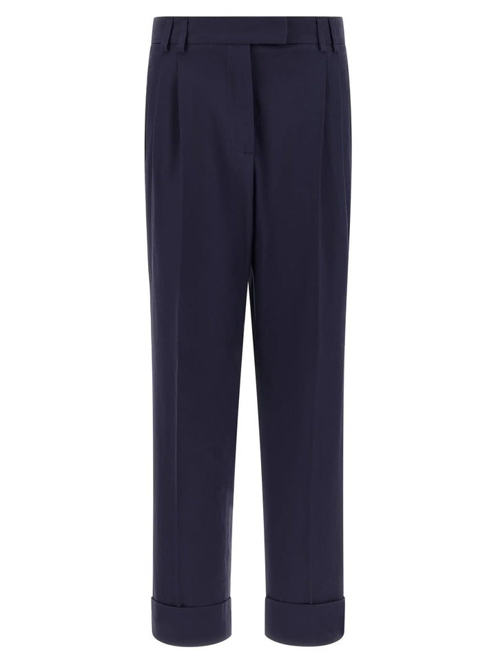 Alberto Biani Blue Cotton Pants