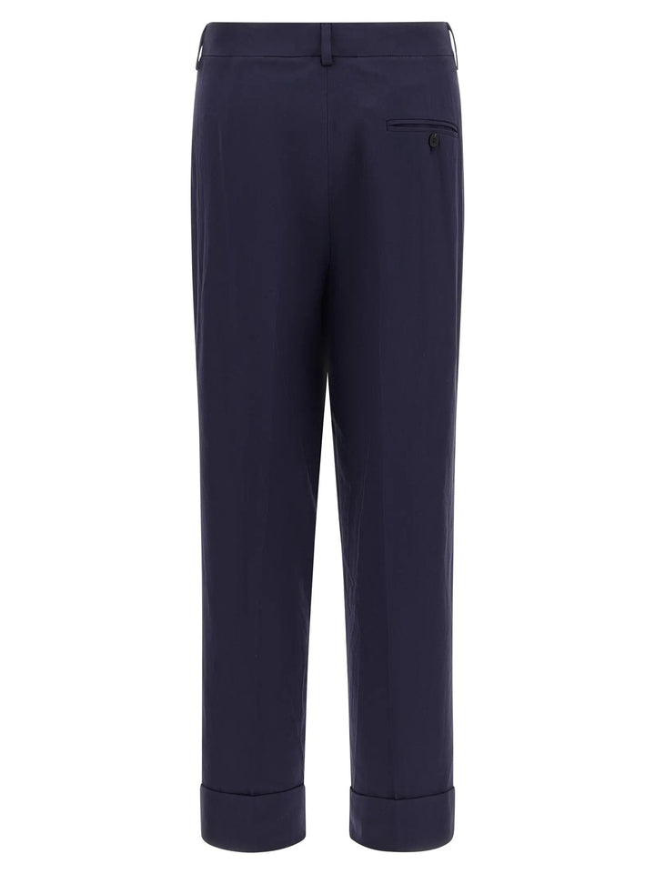 Alberto Biani Blue Cotton Pants