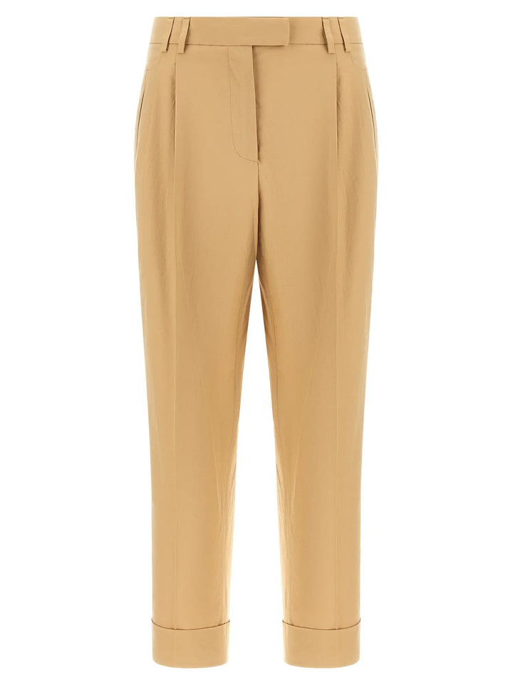 Alberto Biani Beige Cotton Casual Pants