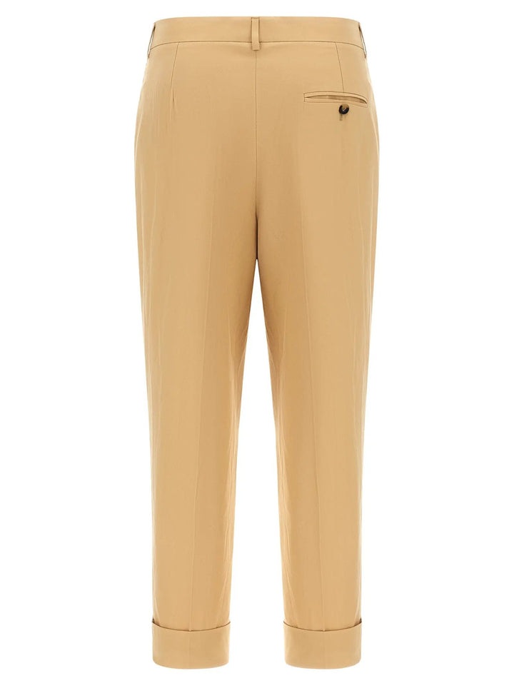 Alberto Biani Beige Cotton Casual Pants