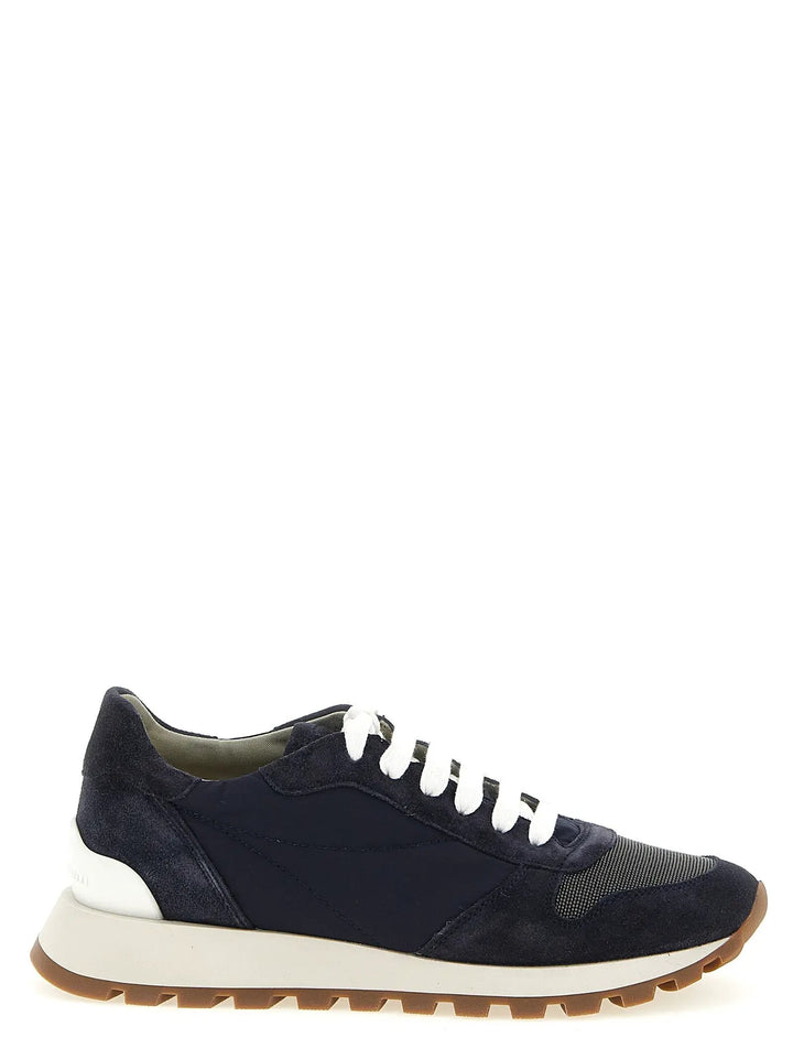 Brunello Cucinelli Blue Polyester Athletic Sneakers